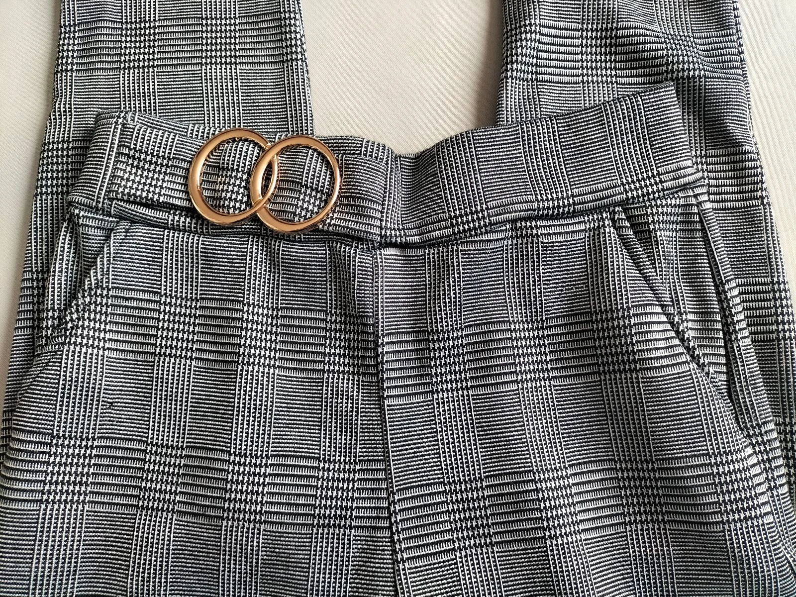 Calça Cigarette Pied-de-Poule P/M | Boutique Independente | Nova | Preto & Branco – photo 6